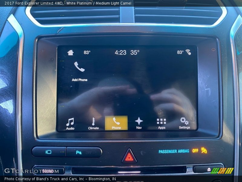 White Platinum / Medium Light Camel 2017 Ford Explorer Limited 4WD