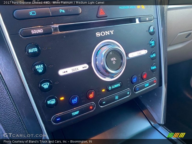 White Platinum / Medium Light Camel 2017 Ford Explorer Limited 4WD