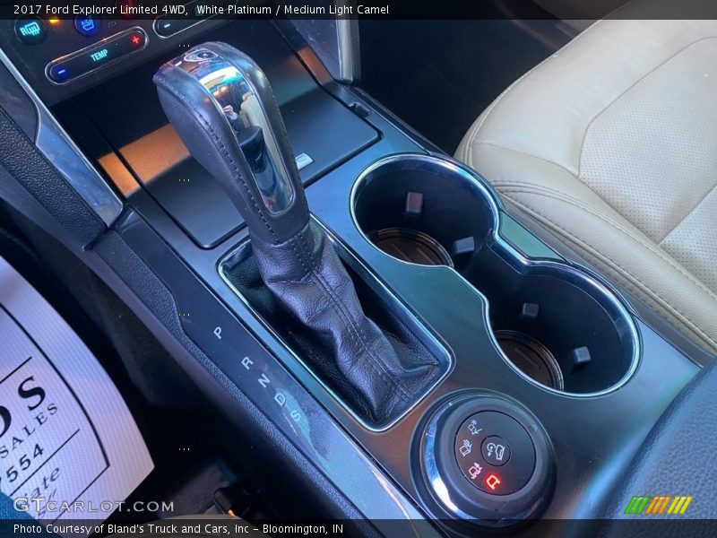 White Platinum / Medium Light Camel 2017 Ford Explorer Limited 4WD