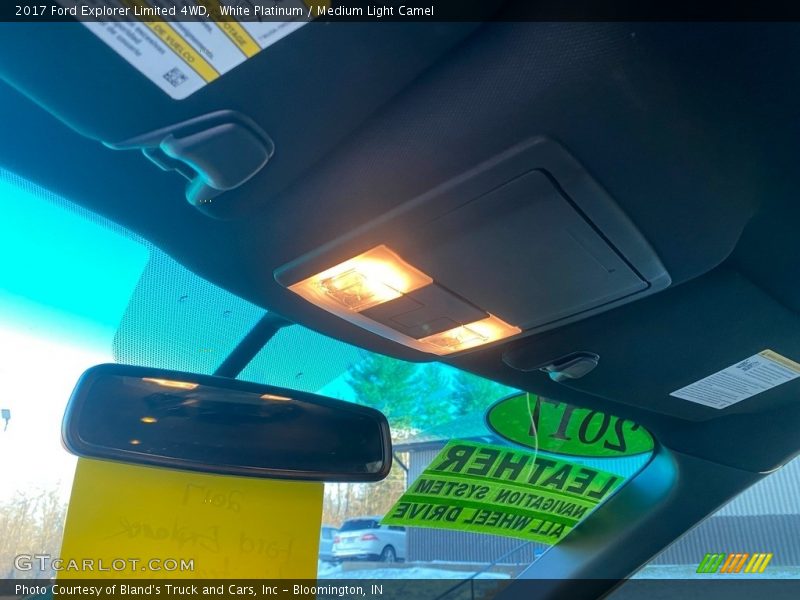 White Platinum / Medium Light Camel 2017 Ford Explorer Limited 4WD