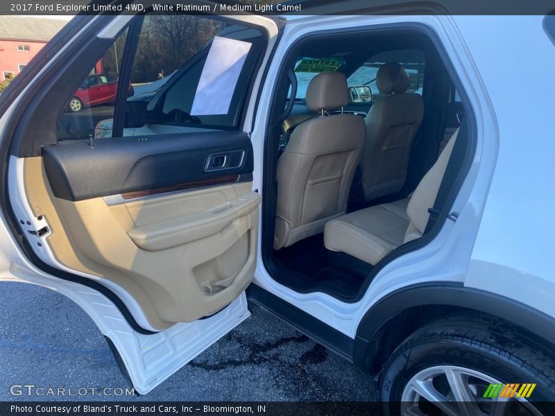 White Platinum / Medium Light Camel 2017 Ford Explorer Limited 4WD