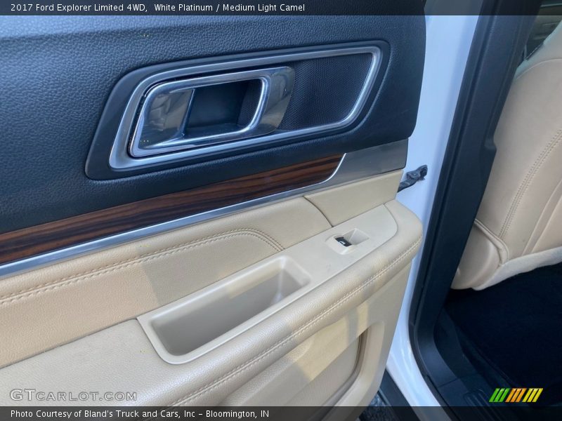 White Platinum / Medium Light Camel 2017 Ford Explorer Limited 4WD