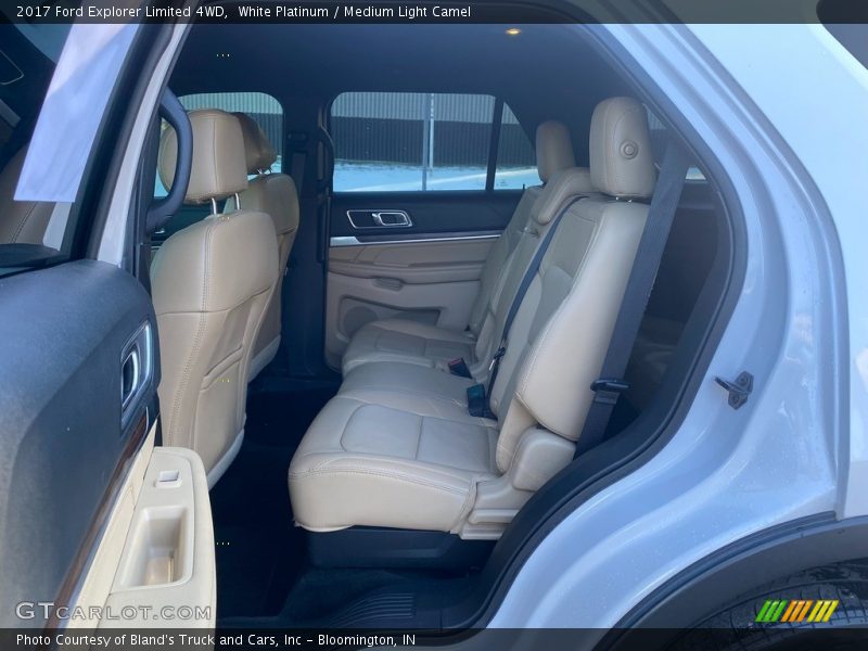 White Platinum / Medium Light Camel 2017 Ford Explorer Limited 4WD