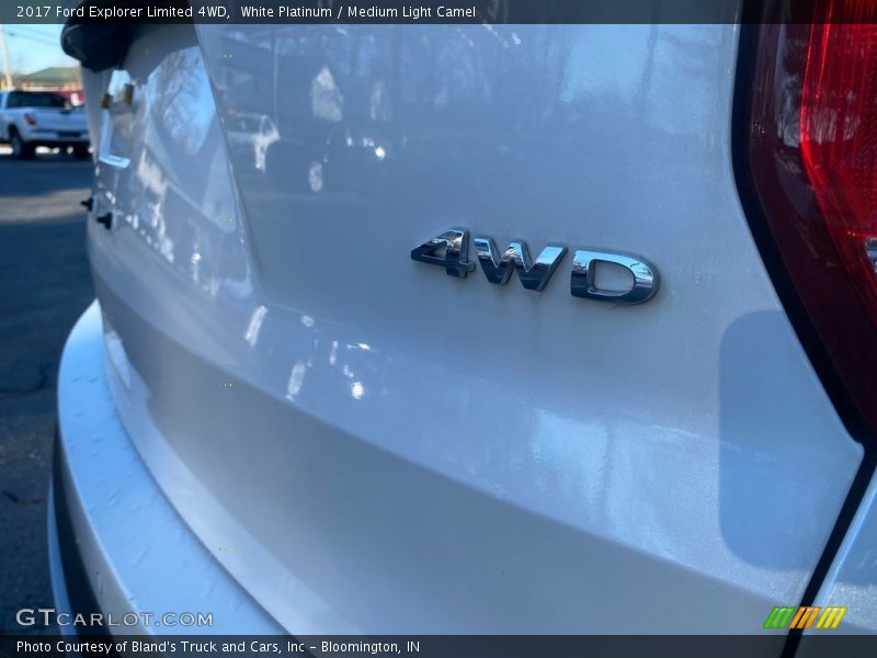 White Platinum / Medium Light Camel 2017 Ford Explorer Limited 4WD