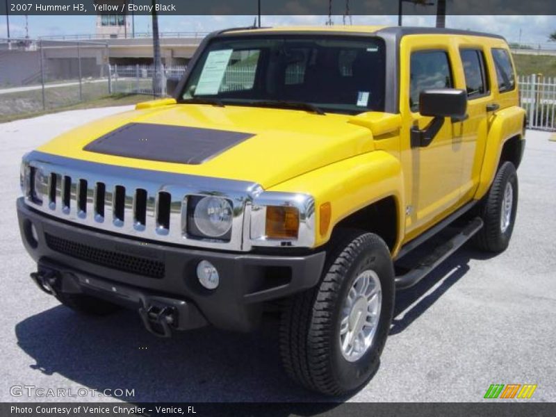 Yellow / Ebony Black 2007 Hummer H3