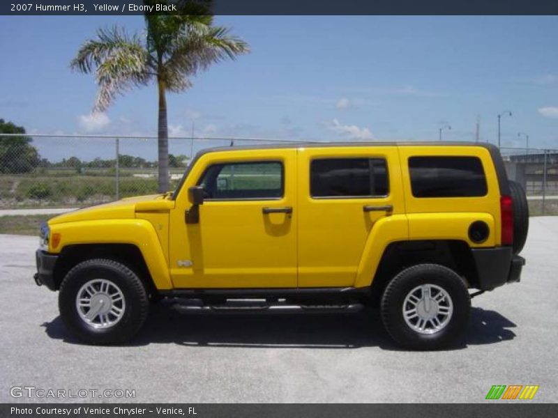 Yellow / Ebony Black 2007 Hummer H3