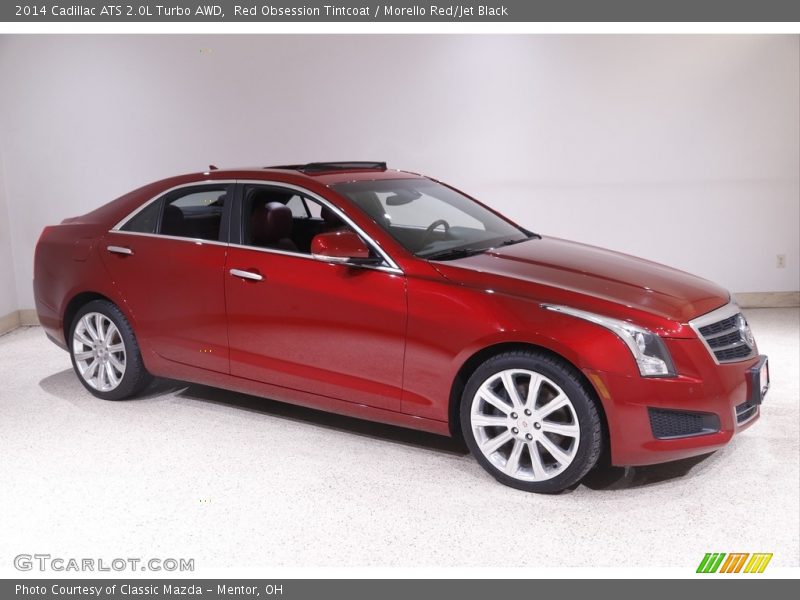 Red Obsession Tintcoat / Morello Red/Jet Black 2014 Cadillac ATS 2.0L Turbo AWD