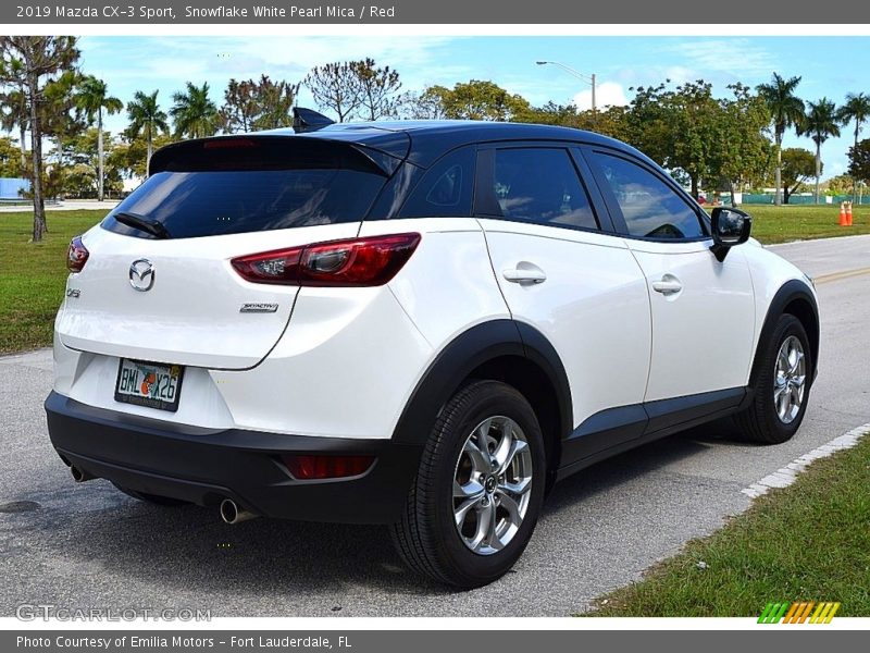 Snowflake White Pearl Mica / Red 2019 Mazda CX-3 Sport