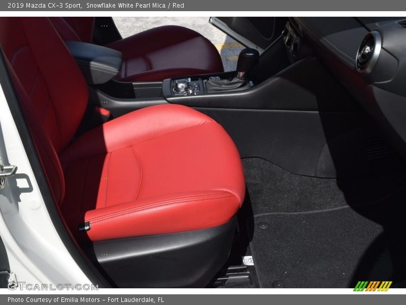 Snowflake White Pearl Mica / Red 2019 Mazda CX-3 Sport