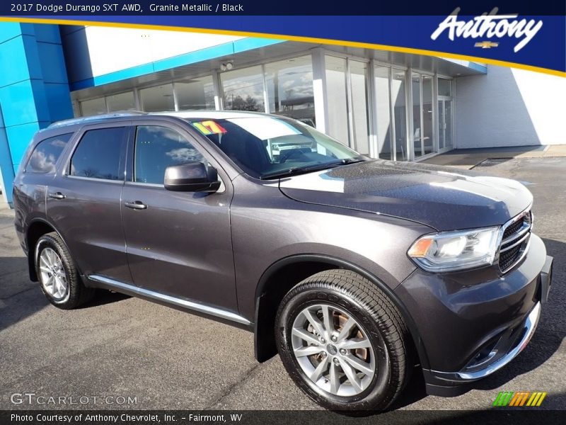 Granite Metallic / Black 2017 Dodge Durango SXT AWD