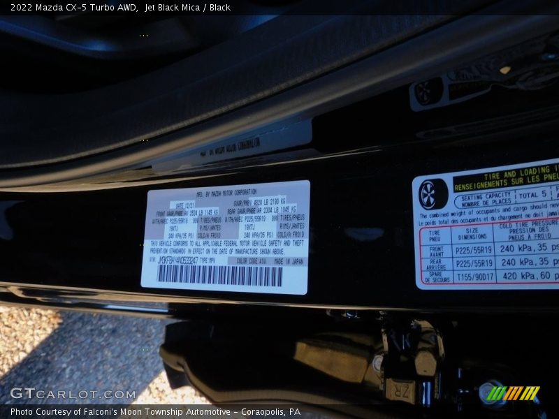 Jet Black Mica / Black 2022 Mazda CX-5 Turbo AWD