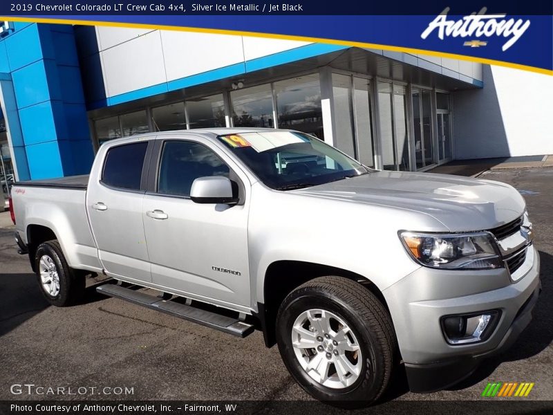 Silver Ice Metallic / Jet Black 2019 Chevrolet Colorado LT Crew Cab 4x4