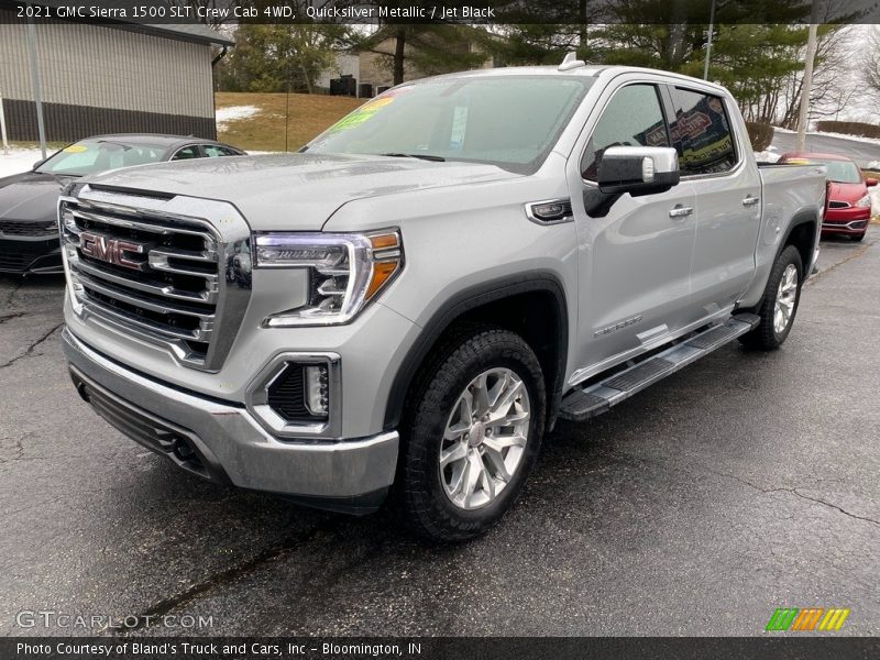 Quicksilver Metallic / Jet Black 2021 GMC Sierra 1500 SLT Crew Cab 4WD