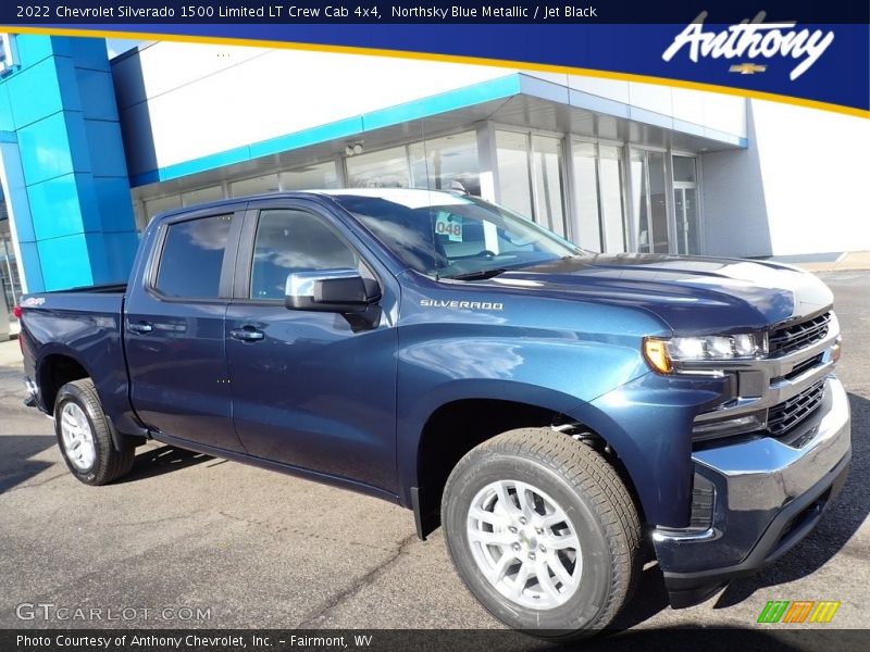 Northsky Blue Metallic / Jet Black 2022 Chevrolet Silverado 1500 Limited LT Crew Cab 4x4