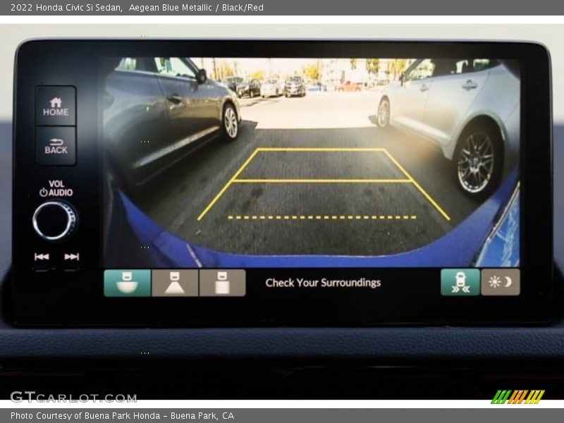 Aegean Blue Metallic / Black/Red 2022 Honda Civic Si Sedan