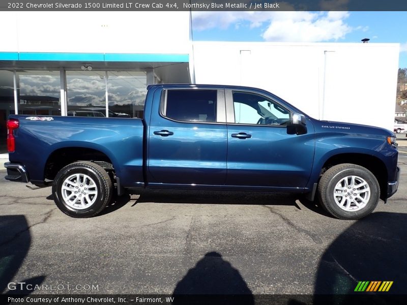 Northsky Blue Metallic / Jet Black 2022 Chevrolet Silverado 1500 Limited LT Crew Cab 4x4