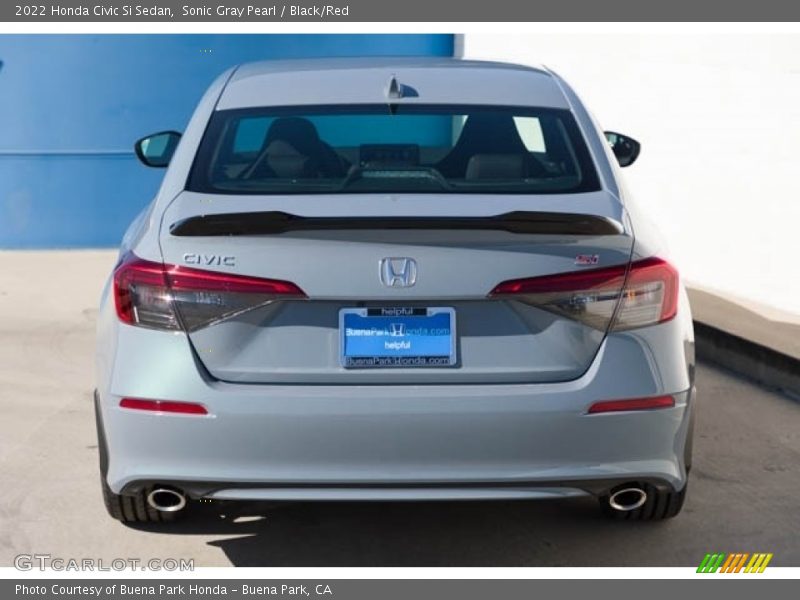 Sonic Gray Pearl / Black/Red 2022 Honda Civic Si Sedan