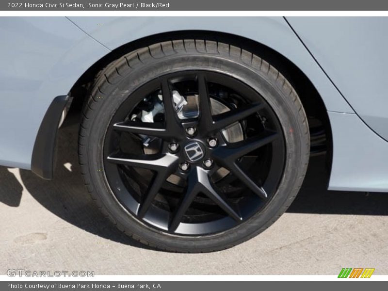 Sonic Gray Pearl / Black/Red 2022 Honda Civic Si Sedan