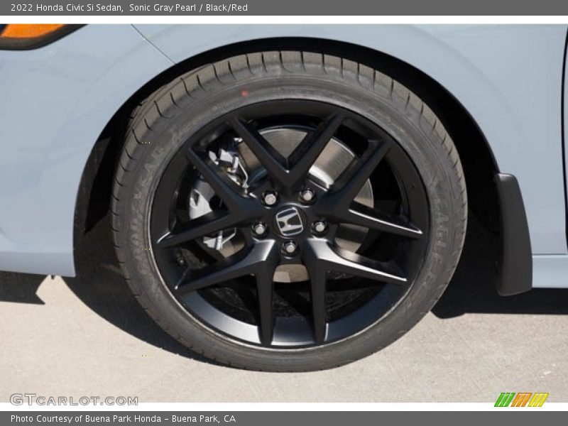 Sonic Gray Pearl / Black/Red 2022 Honda Civic Si Sedan