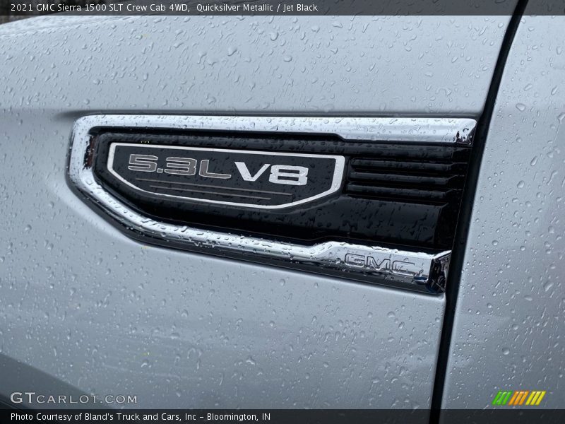 Quicksilver Metallic / Jet Black 2021 GMC Sierra 1500 SLT Crew Cab 4WD