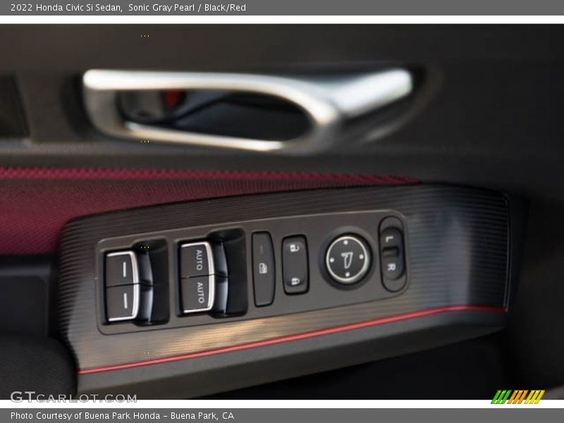 Sonic Gray Pearl / Black/Red 2022 Honda Civic Si Sedan