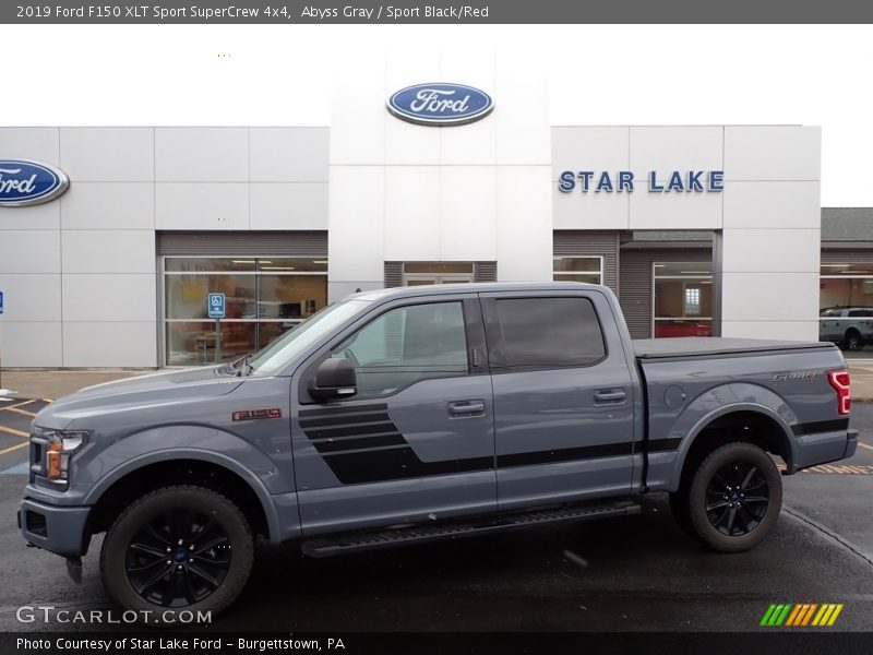 Abyss Gray / Sport Black/Red 2019 Ford F150 XLT Sport SuperCrew 4x4