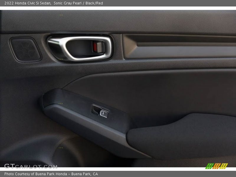 Sonic Gray Pearl / Black/Red 2022 Honda Civic Si Sedan