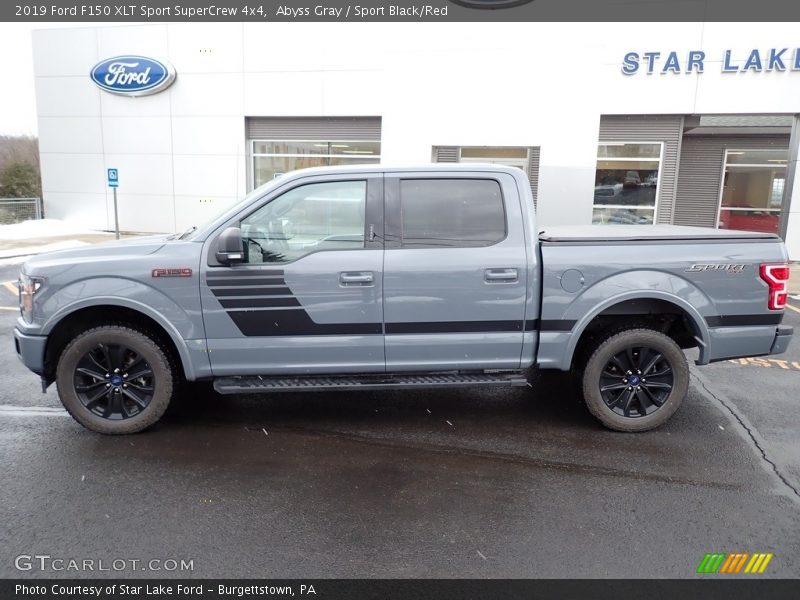 Abyss Gray / Sport Black/Red 2019 Ford F150 XLT Sport SuperCrew 4x4