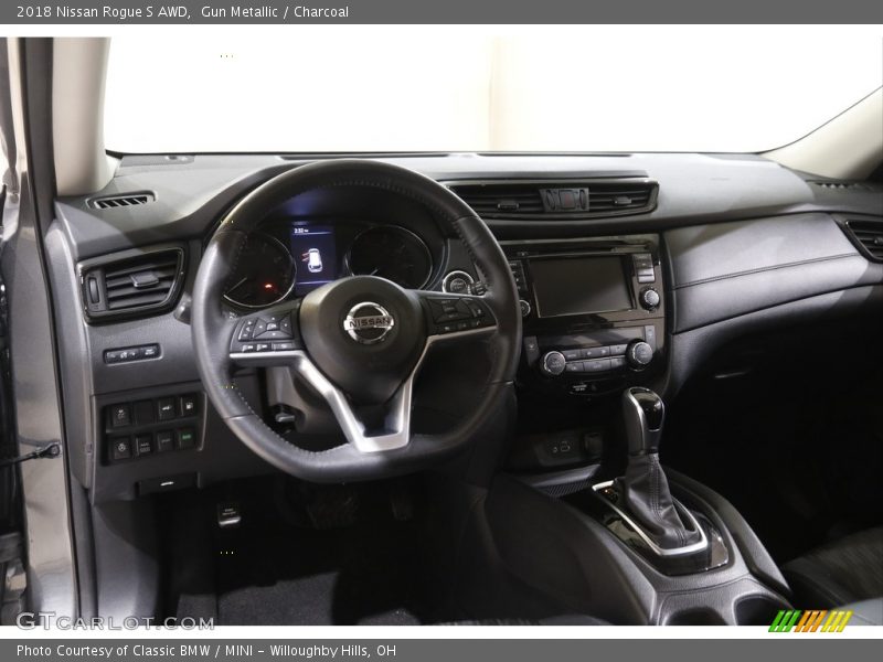 Gun Metallic / Charcoal 2018 Nissan Rogue S AWD