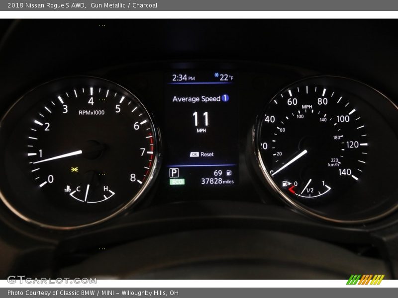 Gun Metallic / Charcoal 2018 Nissan Rogue S AWD
