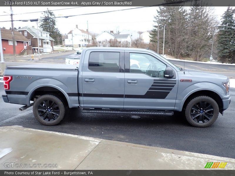 Abyss Gray / Sport Black/Red 2019 Ford F150 XLT Sport SuperCrew 4x4