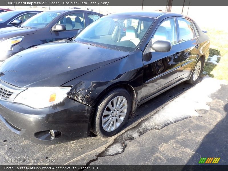 Obsidian Black Pearl / Ivory 2008 Subaru Impreza 2.5i Sedan