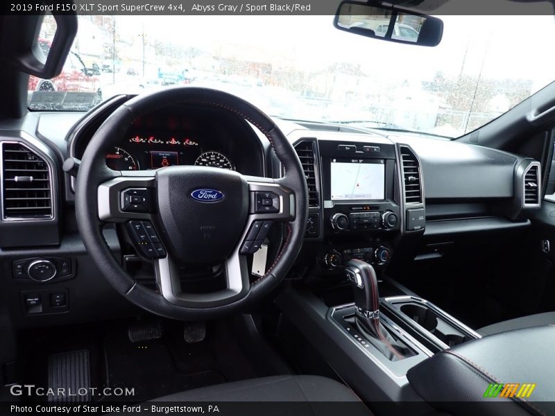 Abyss Gray / Sport Black/Red 2019 Ford F150 XLT Sport SuperCrew 4x4