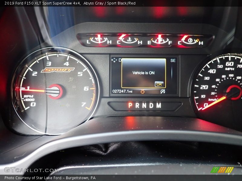 Abyss Gray / Sport Black/Red 2019 Ford F150 XLT Sport SuperCrew 4x4