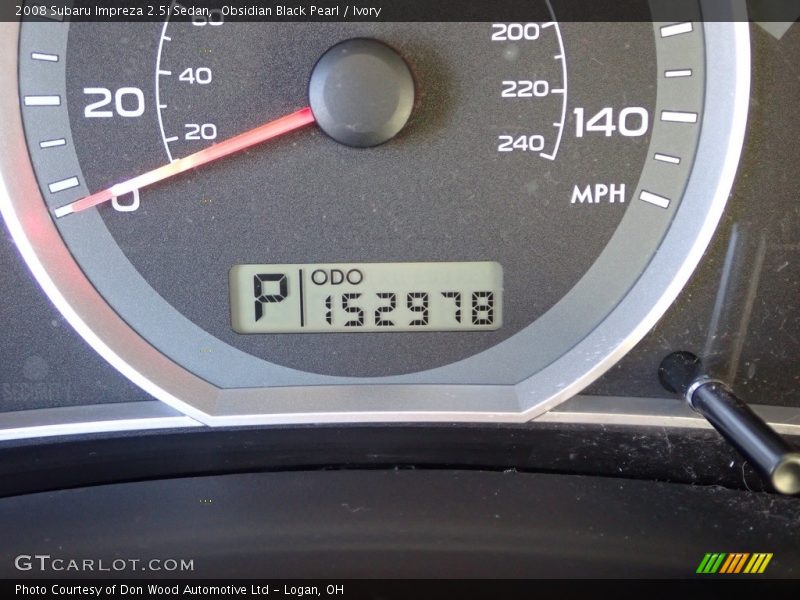 Obsidian Black Pearl / Ivory 2008 Subaru Impreza 2.5i Sedan
