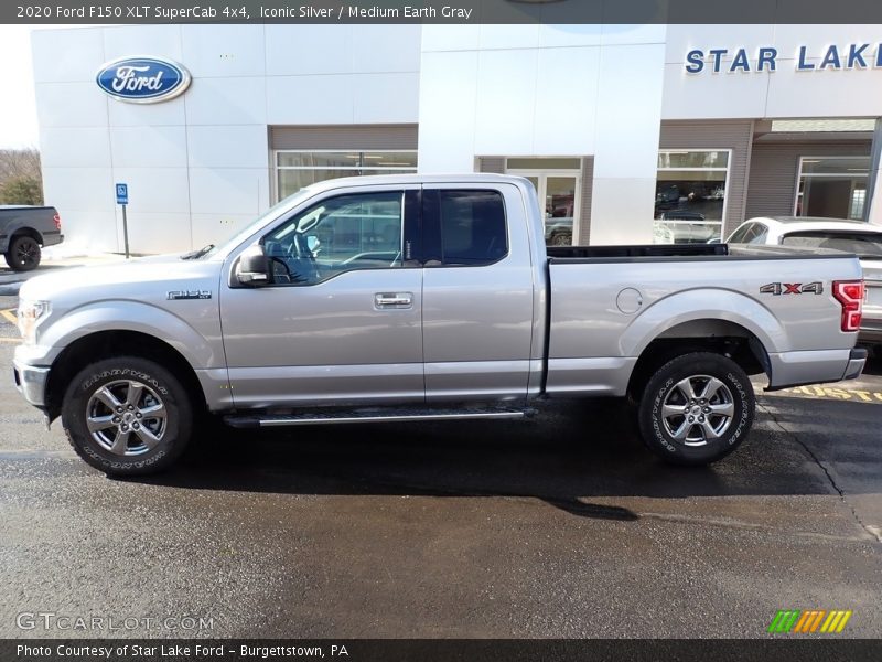 Iconic Silver / Medium Earth Gray 2020 Ford F150 XLT SuperCab 4x4