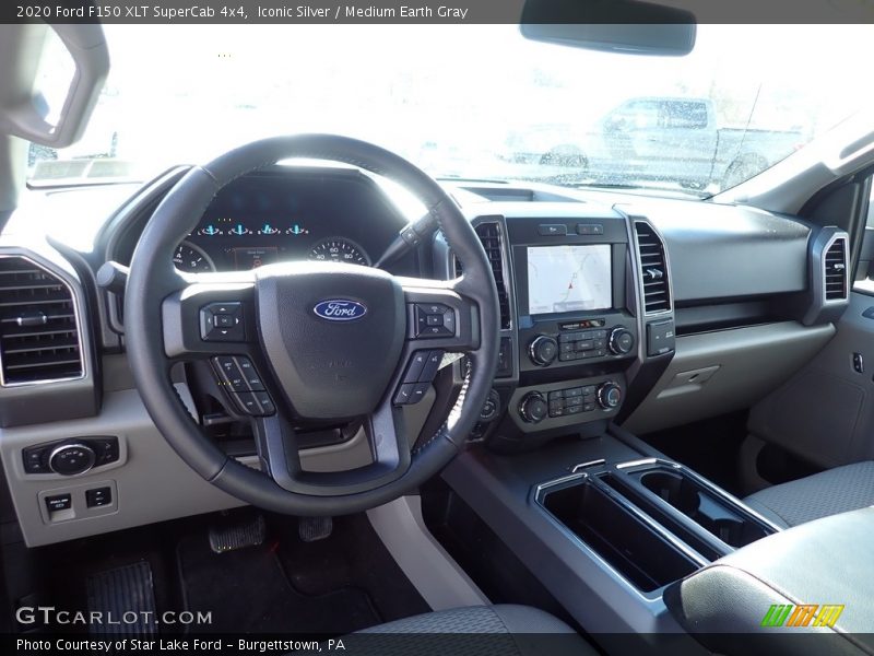 Iconic Silver / Medium Earth Gray 2020 Ford F150 XLT SuperCab 4x4