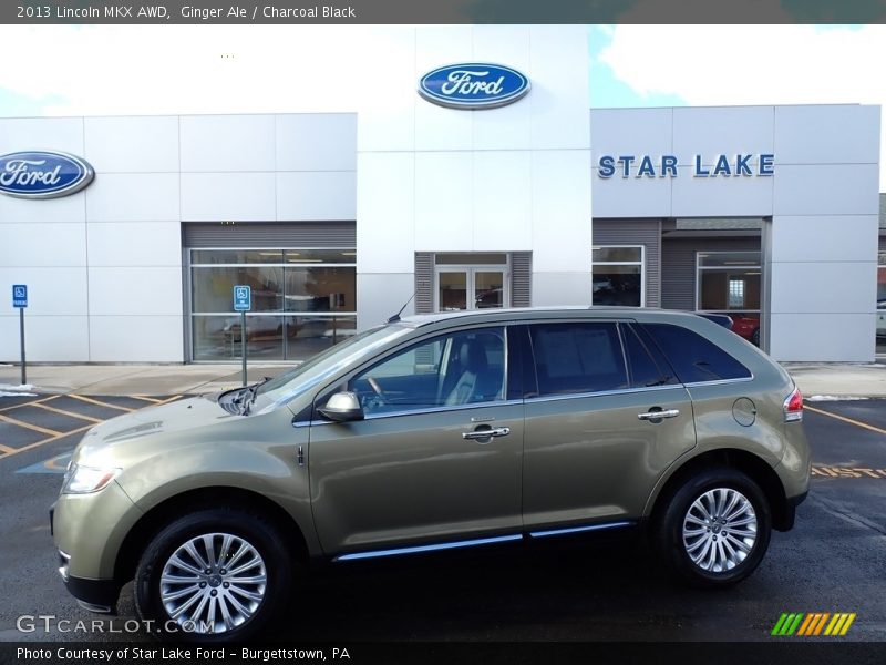 Ginger Ale / Charcoal Black 2013 Lincoln MKX AWD