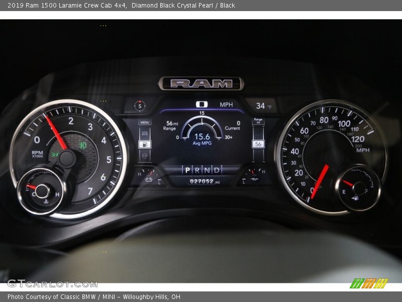 Diamond Black Crystal Pearl / Black 2019 Ram 1500 Laramie Crew Cab 4x4