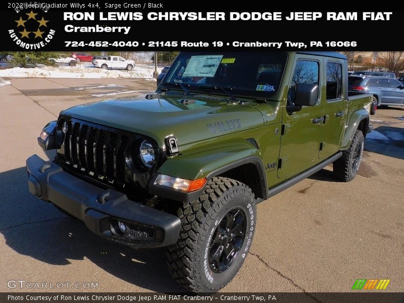 Sarge Green / Black 2022 Jeep Gladiator Willys 4x4