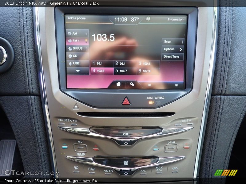 Ginger Ale / Charcoal Black 2013 Lincoln MKX AWD