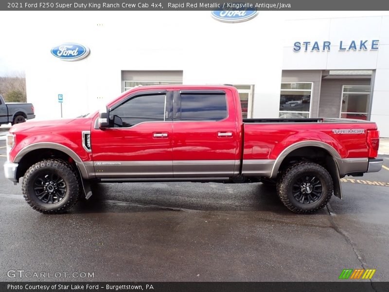Rapid Red Metallic / Kingsville Antique/Java 2021 Ford F250 Super Duty King Ranch Crew Cab 4x4