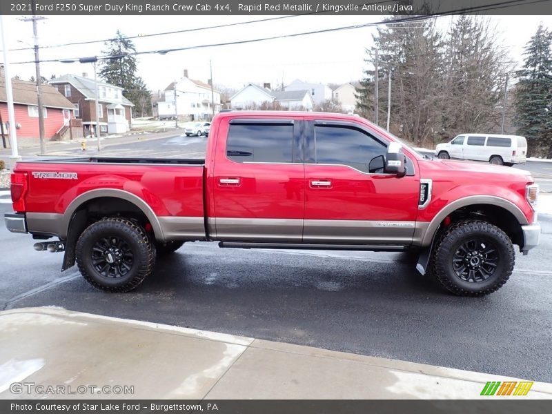 Rapid Red Metallic / Kingsville Antique/Java 2021 Ford F250 Super Duty King Ranch Crew Cab 4x4