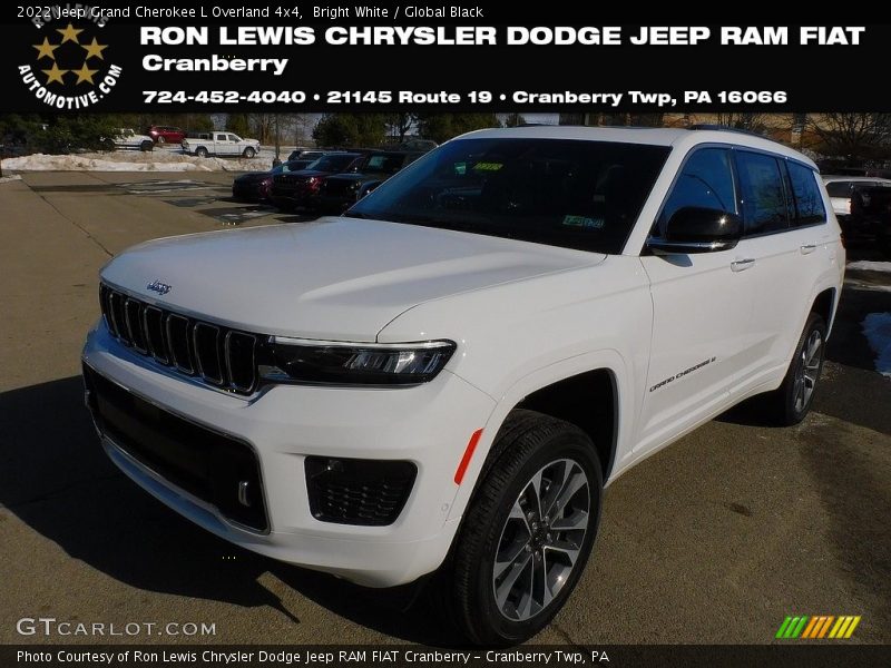 Bright White / Global Black 2022 Jeep Grand Cherokee L Overland 4x4