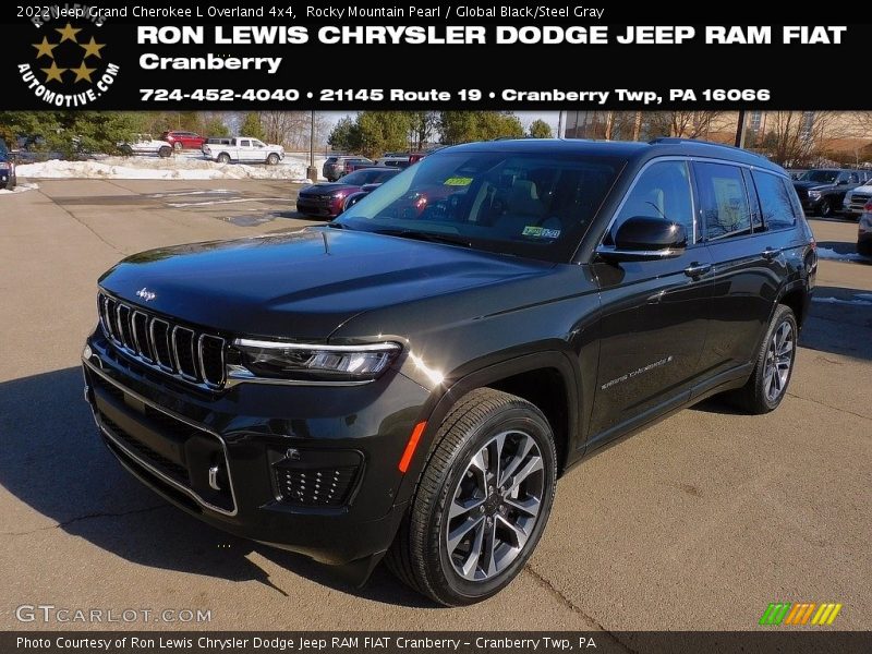 Rocky Mountain Pearl / Global Black/Steel Gray 2022 Jeep Grand Cherokee L Overland 4x4