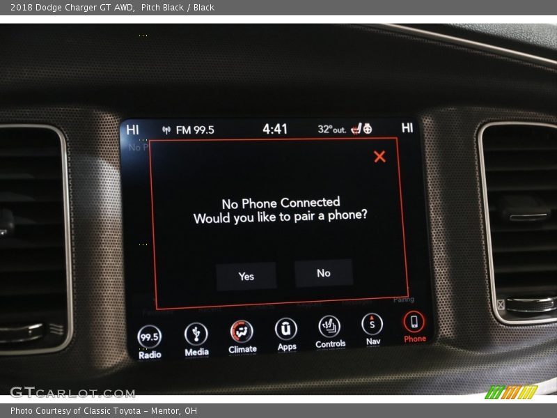 Pitch Black / Black 2018 Dodge Charger GT AWD