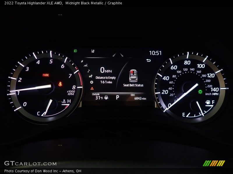 Midnight Black Metallic / Graphite 2022 Toyota Highlander XLE AWD