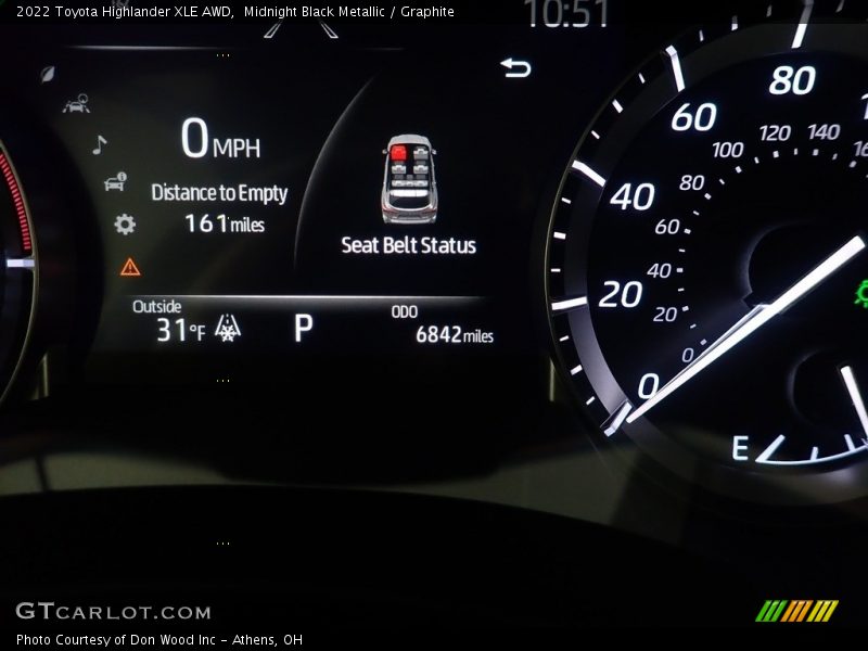 Midnight Black Metallic / Graphite 2022 Toyota Highlander XLE AWD