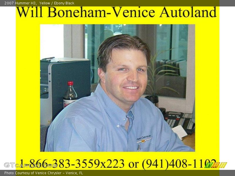 Yellow / Ebony Black 2007 Hummer H3