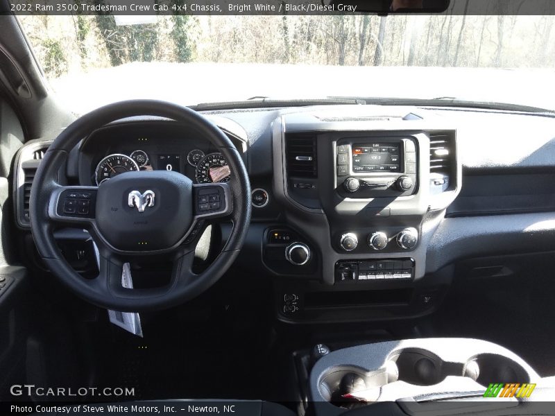 Bright White / Black/Diesel Gray 2022 Ram 3500 Tradesman Crew Cab 4x4 Chassis